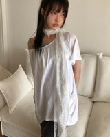 Laron Wave Dot Lace Scarf