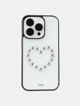 heart stud case (white)