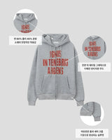 Ignel Lettering Crop Hoodie Zip-Up