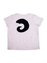 W ホーンアップリケTシャツ ライトピンク
