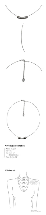 Melting Bean Line Necklace