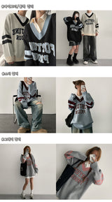 [Unisex!]Early color V-neck knitwear
