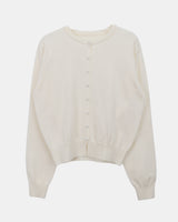Uran Buttoned Round-Neck Long-Sleeve Cardigan