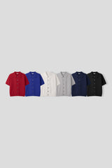 Summer bookle semi-crop collar cardigan