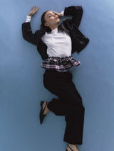 Check Tie Belt_Purple