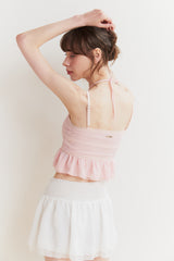 WHISPER BUTTON TOP pink