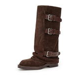 Zadie Triple-Strap Slouch Boots