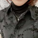 NATURE Frame Clover Chain Necklace for Unisex