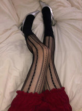 Lace Wavy Mesh Stockings