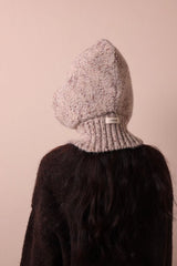 Knit Duffle Hood Scarf Balaclava Beanie