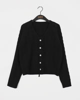 Narkle Twisted Ribbon String Knit Cardigan