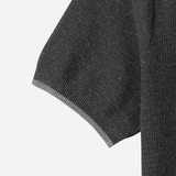 Tonal Layered Henley Neck Knit