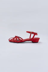 Corsage strap sandal_red
