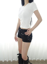 Black Stud Shorts