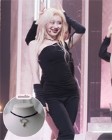 [ITZY Chaeryeong Necklace] レインディールチョーカーネックレス - Silver Color