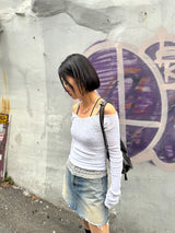 シン&スリムVネックロングスリーブTシャツ