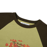 フィッシングミックスラグランクロップTシャツ [OLIVE]