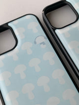 [MADE] mushroom pattern epoxy bumper case_Skyblue White
