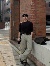 Tension ribbed muscle knitwear