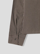 Layered Fall Cropped Check Shirt 3COLOR