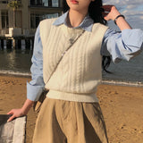 [BELLIDE MADE] ベニーケーブルラウンドニットベスト