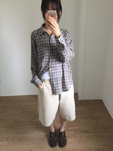 Summer Gauze Check Shirt (2color)