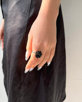 [MADE] Black Floral Bloom Ring