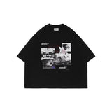 HIERARCHY STUDIOS Unsolved - ブラッククルーボクシーオーバーサイズTシャツ