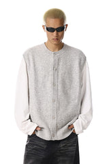 Layered Knit Vest Cardigan