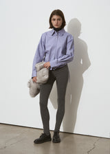RIB SKINNY PANTS_GREY