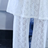 Sheer Star Skirt Pants - White