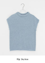 Rahini Layered Half-Neck Cap Short Sleeve Knit