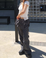 Pleated wrap pants set