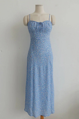 BLISSFUL FLORAL TIE-STRAP DRESS