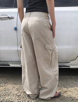 Haeran Two-Buckle Big Cargo Pocket Wide Pants