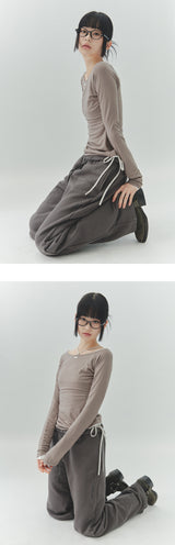 LOWER BOATNECK TOP cocoa