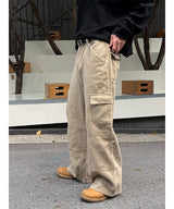 [Unisex] Work pocket cargo wide pants(4color)
