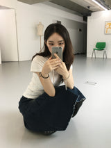 メリードットリボンクロップTシャツ (3c)