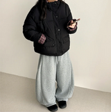 Daring checkered lining point short padded coat