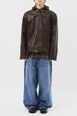 Burn Leather jacket (3color)