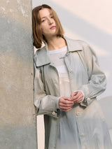 BELT TRENCH COAT GRAY