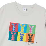 25SS エイリアンラビットポップアートショートスリーブTシャツ ライトグレー