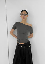 [MADE] Gisello Uncovered Shirring Tee
