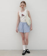 Flower Horse Tank Top - White