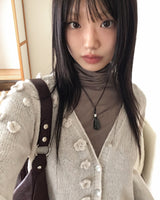 Soku Basic Layered Long-Sleeved Turtleneck T-Shirt
