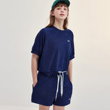 TERRY BANDING SHORTS_NAVY