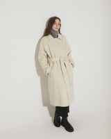 WOOL BALMACAAN COAT [IVORY]