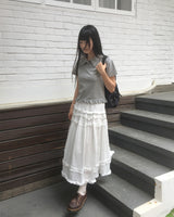 ラユフリルカンカンベンダブルロングスカート