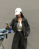 [BELLIDE MADE] ピグメントトゥウェイハーフネックジップアップ