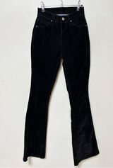 (HIP SHAPING/DATE LOOK) VELVET STRETCH DENIM LOW-RISE BOOTCUT